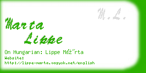 marta lippe business card